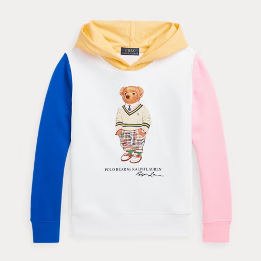 Polo Bear Color Blocked Fleece Hoodie
